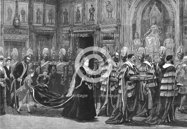 'The Opening of the new Parliament by the Queen', 1886.  Creator: Unknown.