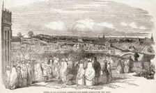 The opening of the Nottingham Arboretum, Nottinghamshire, May 1852. Creator: Unknown