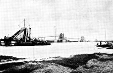 The Opening of the Baltic Canal: works of deepening and widening the old canal, 1891, (1895). Creator: Unknown