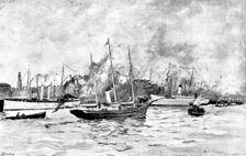 The Opening of the Baltic Canal: arrivals at Hamburg, 1895. Creator: George Meisenbach
