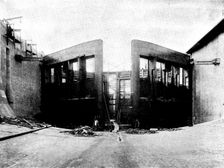 The Opening of the Baltic Canal: Brunsbüttel Entrance sluice-gates, partly constructed, 1895. Creator: Unknown