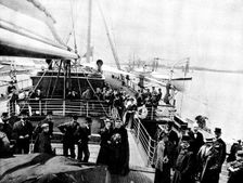 The Opening of the Baltic Canal: departure of Mr. Gladstone...on board the "Tantallon Castle", 1895. Creator: London Stereoscopic & Photographic Co