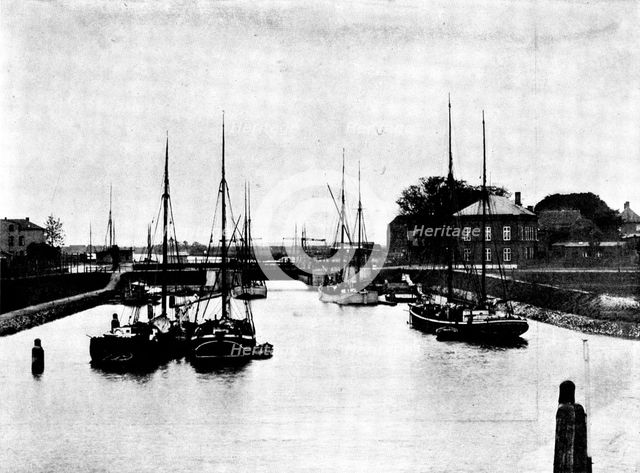 The Opening of the Baltic Canal: lock at Rendsburg, for communication with the Eider, 1895. Creator: Unknown.