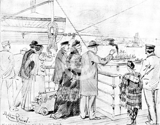The Opening of the Baltic Canal: Mr. and Mrs. Gladstone, on board the "Tantallon Castle"..., 1895. Creator: Unknown.