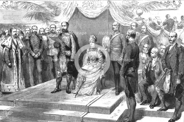 ''The Opening of the Edinburgh Exhibition by H.R.H. The Duke of Edinburgh', 1890. Creator: Unknown.