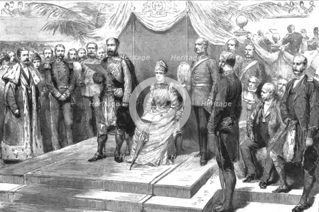 ''The Opening of the Edinburgh Exhibition by H.R.H. The Duke of Edinburgh', 1890. Creator: Unknown.