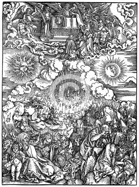 'The Opening of the Fifth and Sixth Seals', 1498, (1936). Artist: Albrecht Dürer