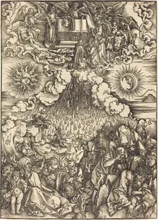 The Opening of the Fifth and Sixth Seals, c. 1497. Creator: Albrecht Durer