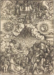 The Opening of the Fifth and Sixth Seals, c. 1497. Creator: Albrecht Durer