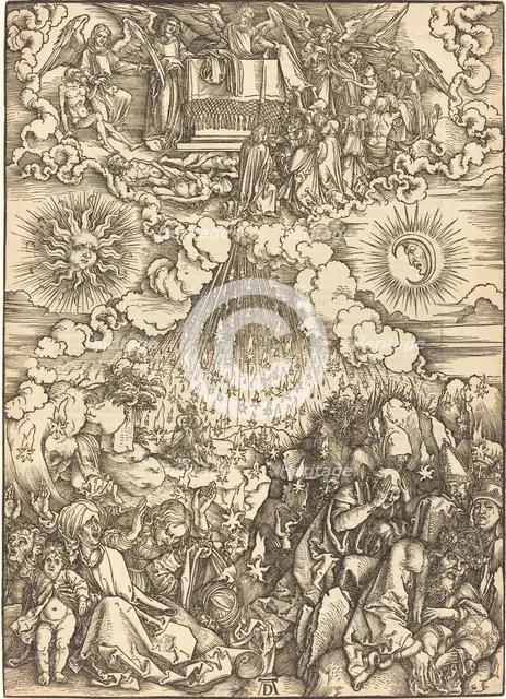 The Opening of the Fifth and Sixth Seals, probably c. 1496/1498. Creator: Albrecht Durer.