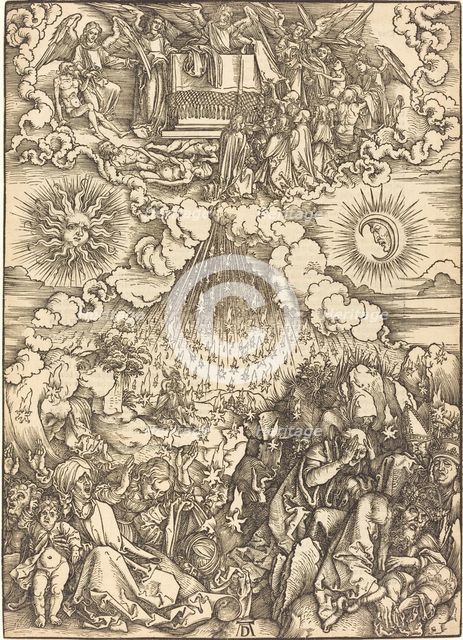 The Opening of the Fifth and Sixth Seals, probably c. 1496/1498. Creator: Albrecht Durer.
