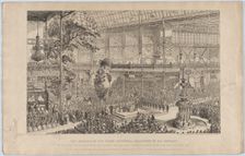 The Opening of the Great Industrial Exhibition of All Nations, by Her Most Gracious Majest..., 1851. Creator: George Cruikshank