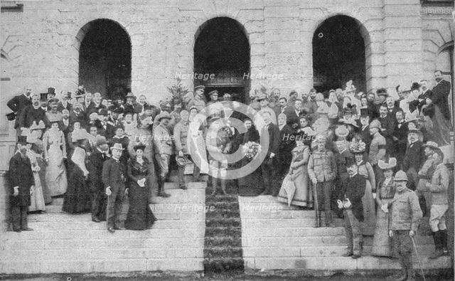 'The opening of the Palace of Justice as a Hospital by Lord Roberts', 1900. Artist: Bowers.