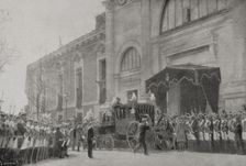 The Opening of the Parliament in the Senate (20 April 1898): Arrival of Queen Regent Maria...1898. Creator: Enrique Laporta Valor