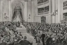 The Opening of the Parliament in the Senate, Madrid, Spain, 20 April 1898. Creator: Enrique Laporta Valor
