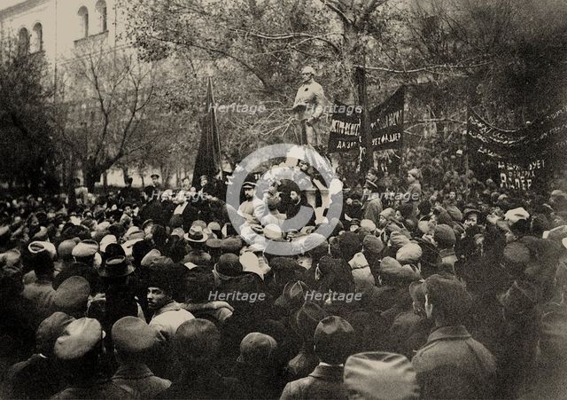 The opening of the Robespierre Monument in Moscow on 3 November 1918, 1918.