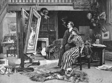 'The Opening of the Royal Academy--Will it be Accepted? A Remininscence of Sending-in-Day 1890. Creator: Unknown