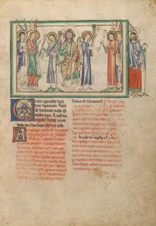 The Opening of the Seventh Seal: The Distribution of Trumpets, about 1255-1260. Creator: Unknown