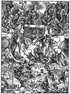 The Opening of the Seventh Seal, The Seven Angels with the trumpets 1498, (1936). Artist: Albrecht Dürer