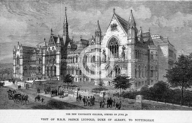 The opening of the University College, Nottingham, by Prince Leopold, Duke of Albany, 1881. Creator: Unknown.