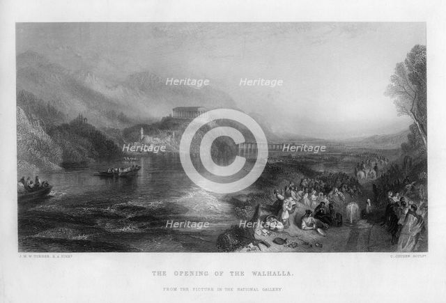 'The Opening of the Walhalla', 19th century.Artist: C Cousen