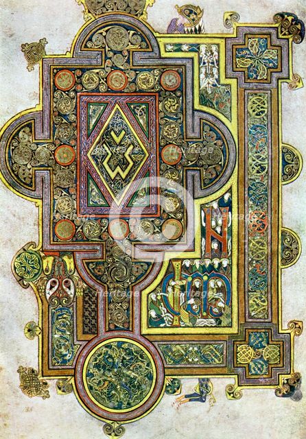 The Opening Words of St Luke's Gospel, 800 AD, (20th century). Artist: Unknown