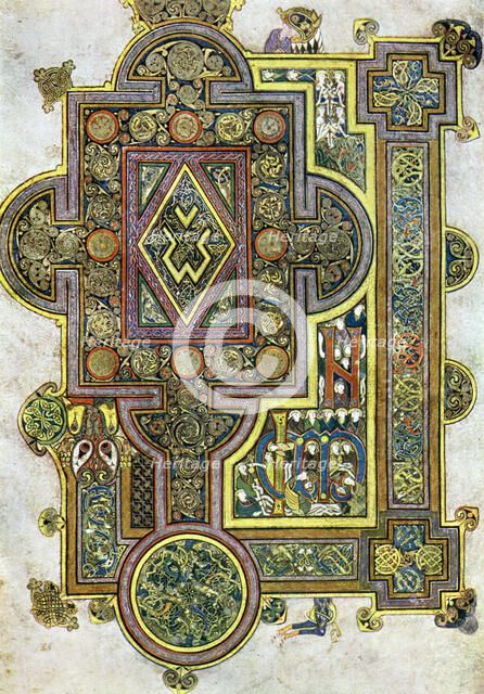 The Opening Words of St Luke's Gospel, 800 AD, (20th century). Artist: Unknown