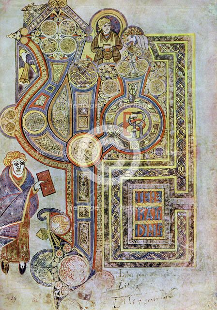 The Opening Words of St Matthew's Gospel, 800 AD, (20th century). Artist: Unknown