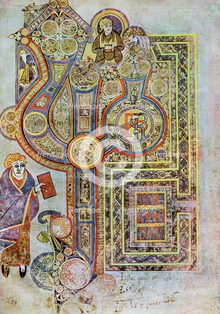 The Opening Words of St Matthew's Gospel, 800 AD, (20th century). Artist: Unknown