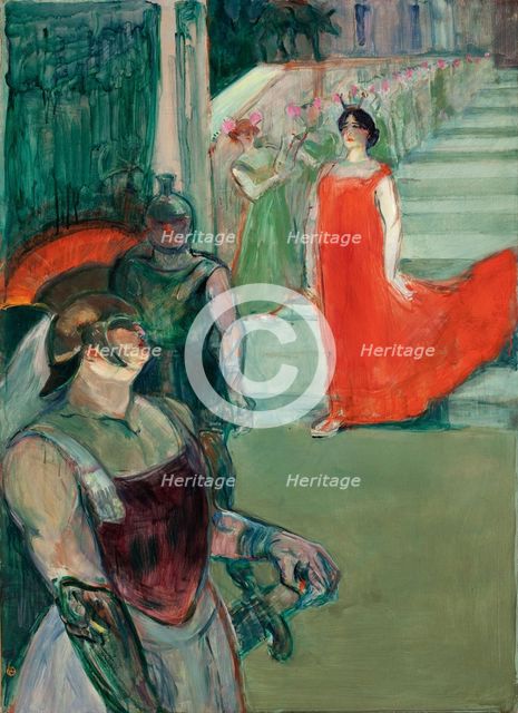 The Opera Messalina at Bordeaux (Messaline descend l'escalier bordé de figurants), 1901.