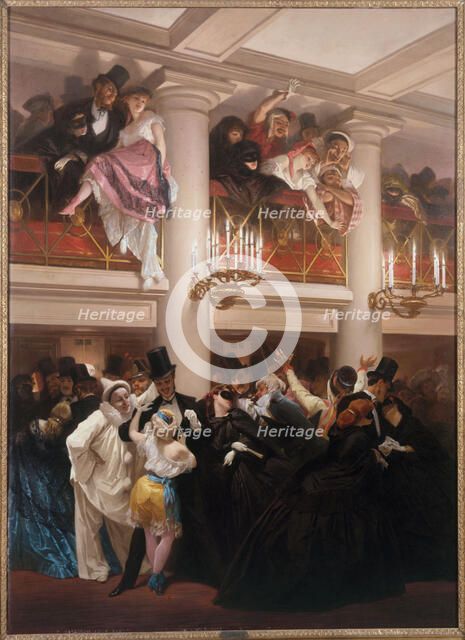 The Opera Ball, 1866. Creator: Pierre Francois Eugene Giraud.