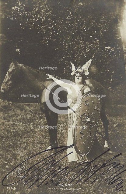 The opera singer Félia Litvinne (1860-1936) as Brünnhilde in Die Walküre (The Valkyrie) by R. Wagner