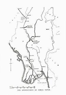 The operations of Force Viper, Burma, World War II, 1942-1943 (1944). Creator: Unknown