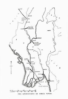 The operations of Force Viper, Burma, World War II, 1942-1943 (1944). Creator: Unknown