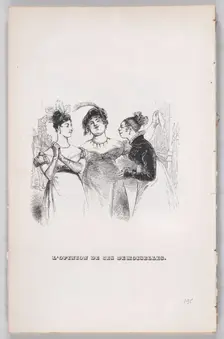 The Opinion of these Ladies from The Complete Works of Béranger, 1836. Creator: Jean Ignace Isidore Gerard