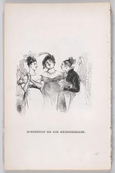 The Opinion of these Ladies from The Complete Works of Béranger, 1836. Creator: Jean Ignace Isidore Gerard