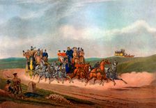 The Opposition Coaches 1837 (1927).Artist: Charles Cooper Henderson