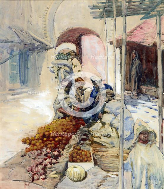 The orange sellers, Tangiers, 1905. Creator: Frances Hodgkins.