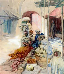 The orange sellers, Tangiers, 1905. Creator: Frances Hodgkins