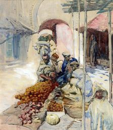 The orange sellers, Tangiers, 1905. Creator: Frances Hodgkins