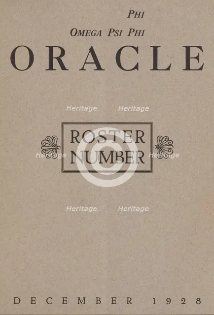 The Oracle, no. 4, 1928. Creator: Omega Psi Phi.