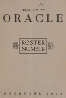 The Oracle, no. 4, 1928. Creator: Omega Psi Phi