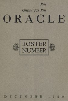 The Oracle, no. 4, 1928. Creator: Omega Psi Phi