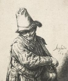 The organ-grinder, 1647. Creator: Adriaen van Ostade
