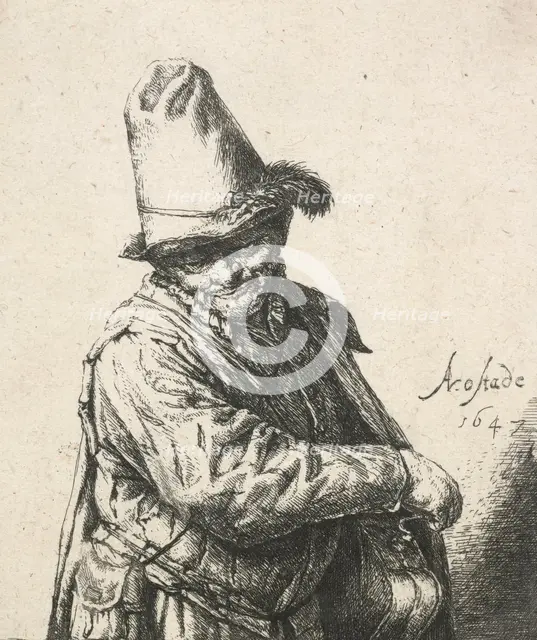 The organ-grinder, 1647. Creator: Adriaen van Ostade.