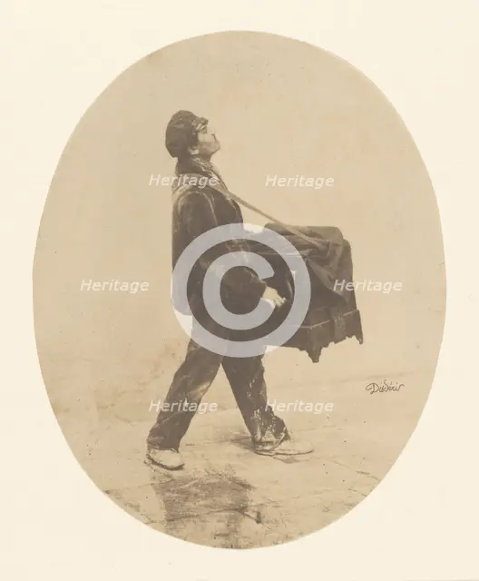 The Organ Grinder, about 1853. Creator: Andre-Adolphe-Eugene Disderi.