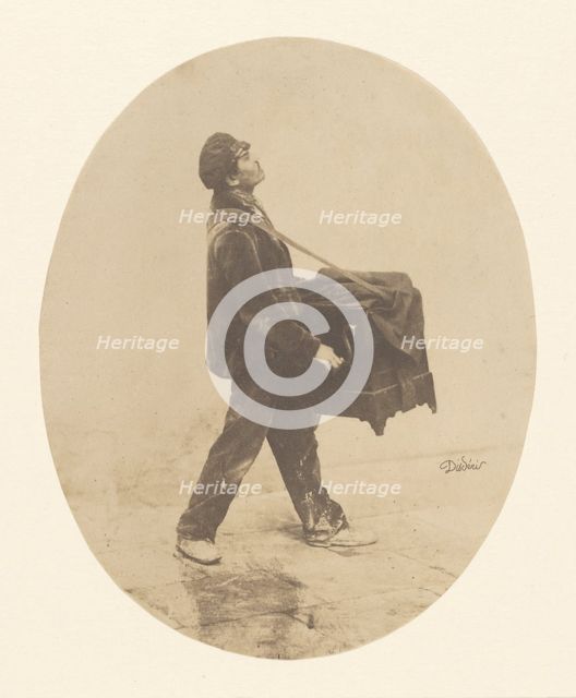 The Organ Grinder, about 1853. Creator: Andre-Adolphe-Eugene Disderi.