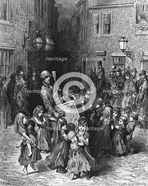 'The Organ in the Court', 1872. Creator: A Levasseur.