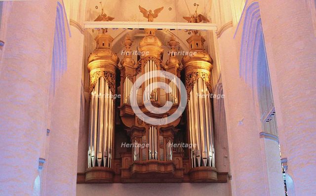 The Organ in the St. Catherine's Church in Hamburg.