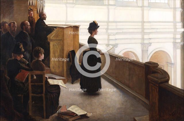 The Organ Rehearsal, c.1885. Creator: Henry Lerolle.